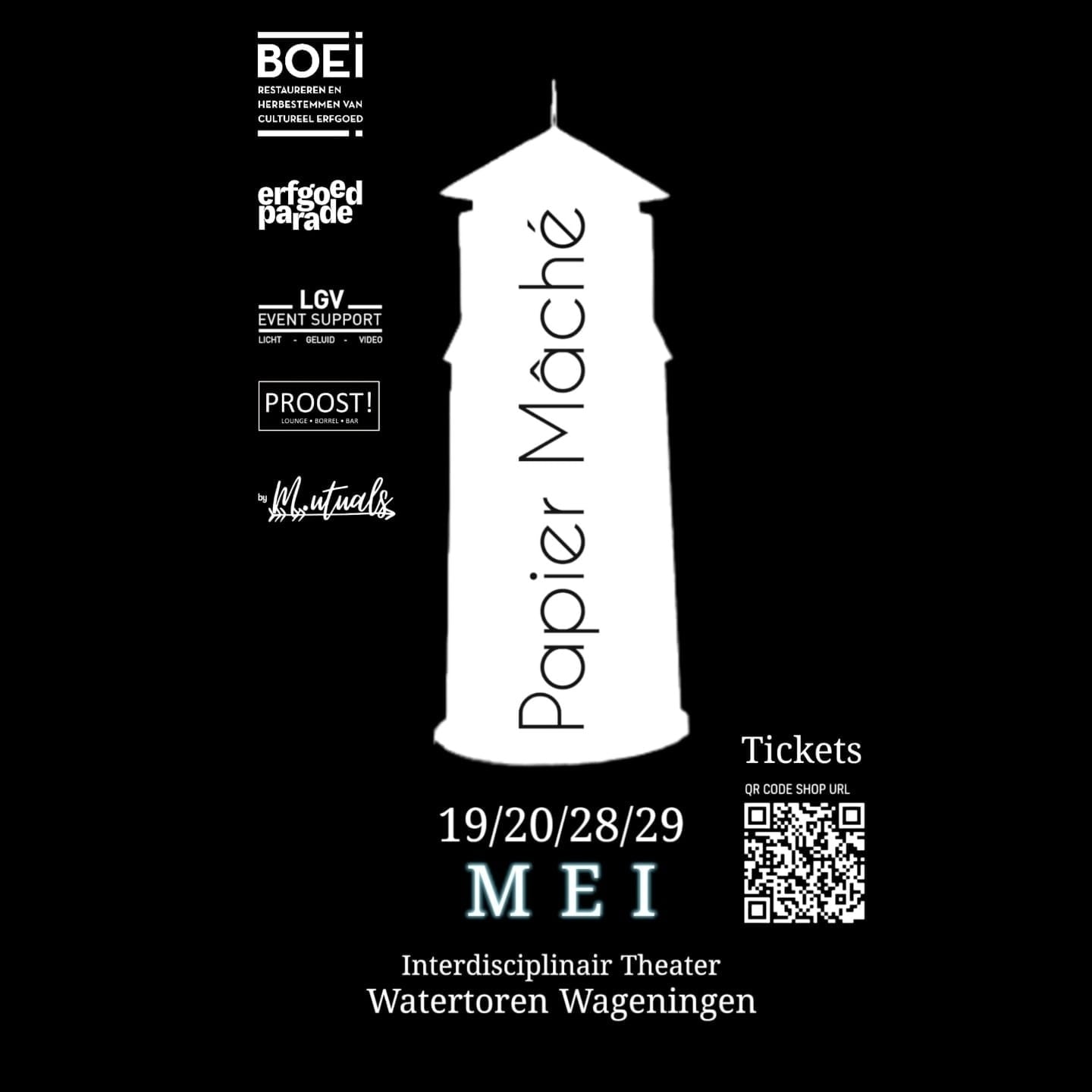 Papier - Mâché , pakkend interdisciplinair theater in de monumentale watertoren van Wageningen 