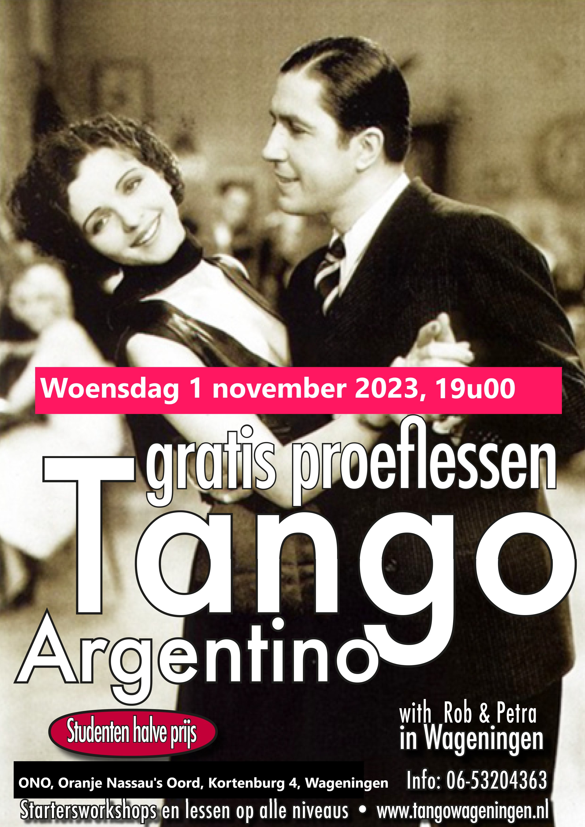 Gratis proefles Argentijnse Tango!