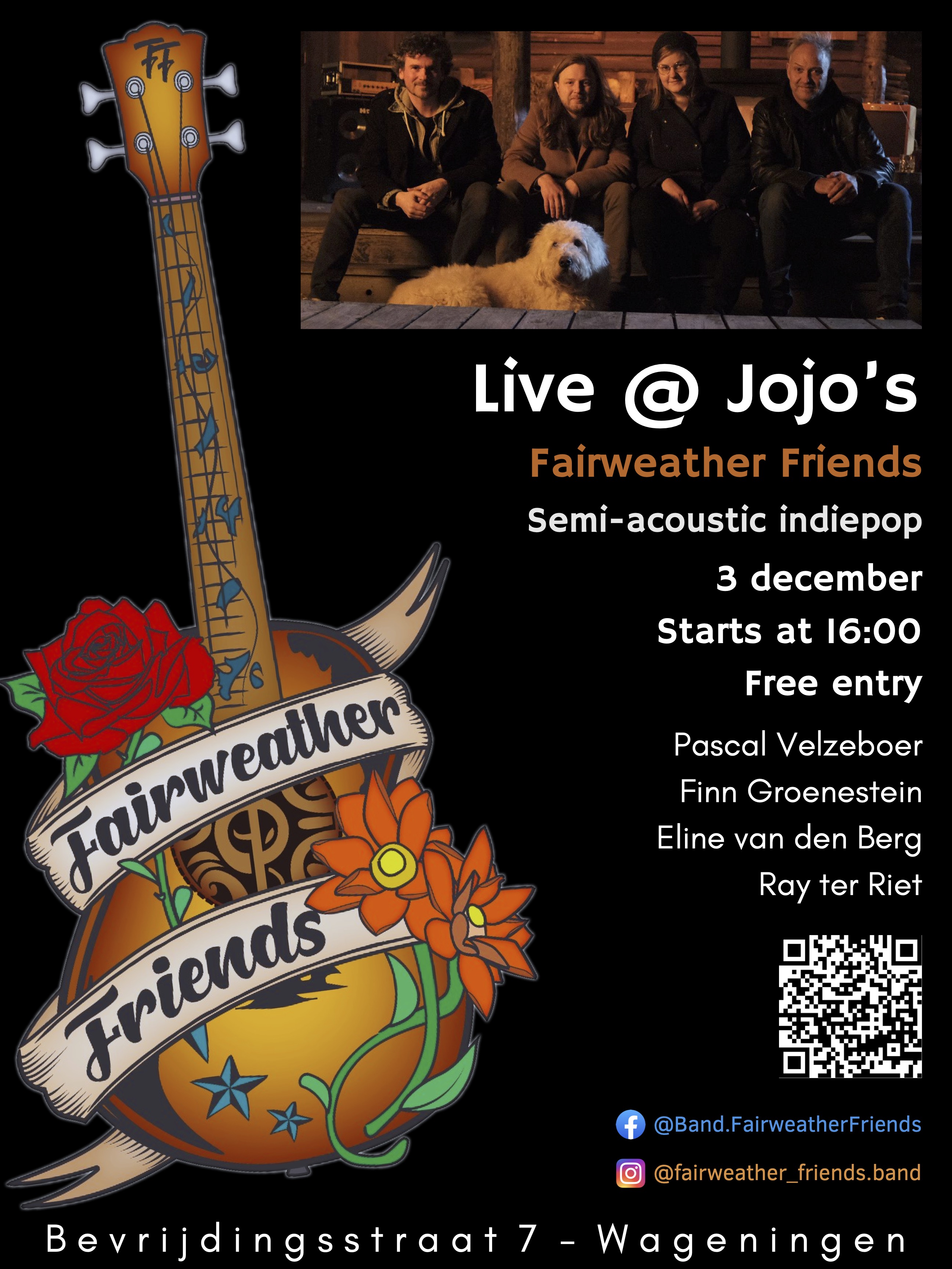 3 december - Fairweather Friends live in JoJo's Wageningen