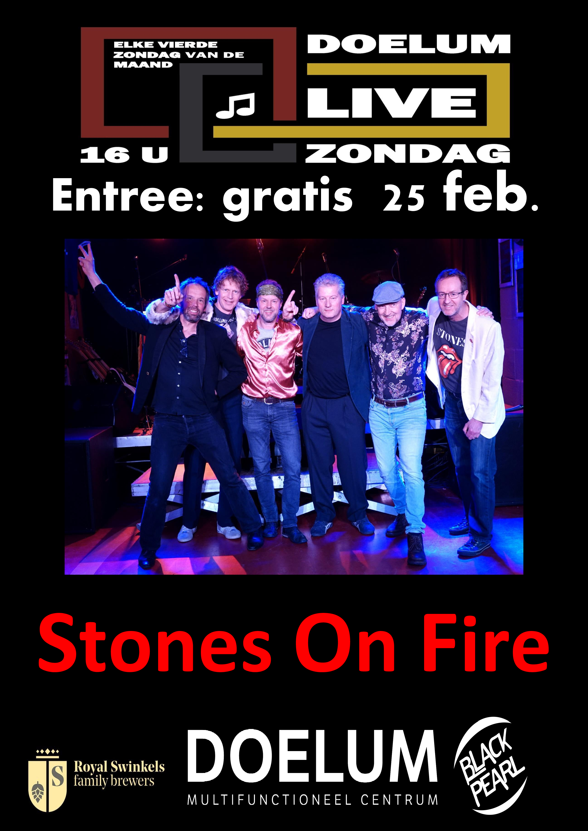 Stones On Fire treedt op bij Doelum Live in Renkum