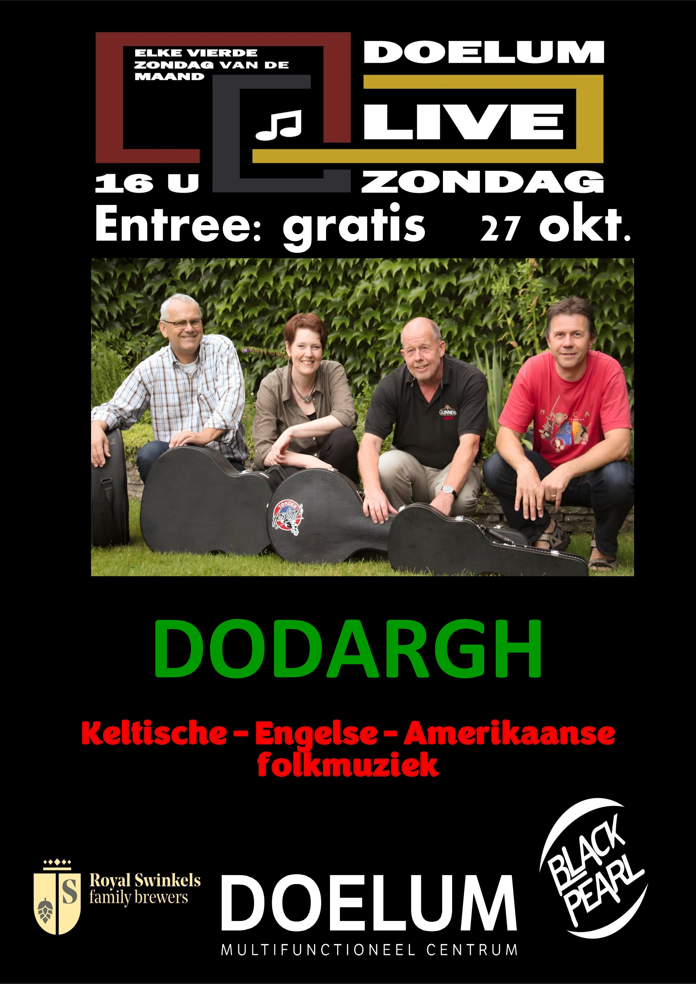 Folkband Dodargh treedt op in Renkum